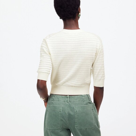 Madewell Cream Crew Neck Sweater - Picture 2 of 4